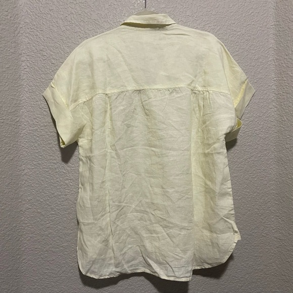 Jcrew NWT Medium Relaxed-fit short-sleeve Baird McNutt Irish linen shirt - Picture 5 of 10